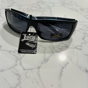 Locs Black Wrap Sunglasses with Smoke Lenses